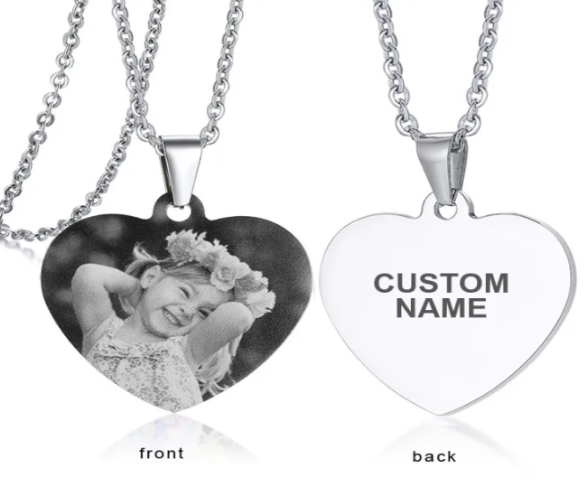 Custom Photo Name Pendant