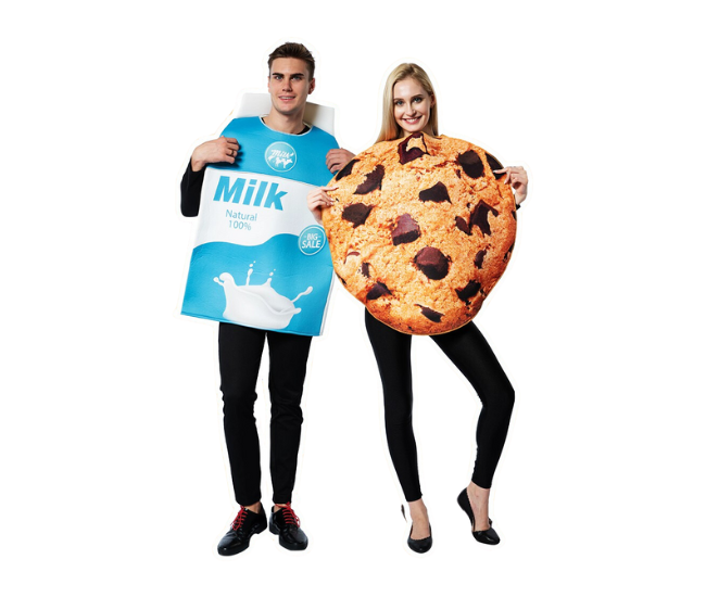 Funny Food Cosplay Clothes - Milk And Cookies