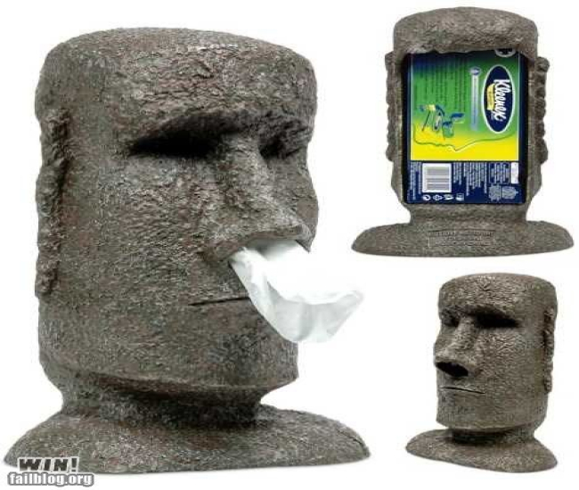 Stone Head Tissue Box Holder