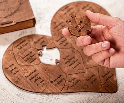 Heart-Shaped Wood Puzzle