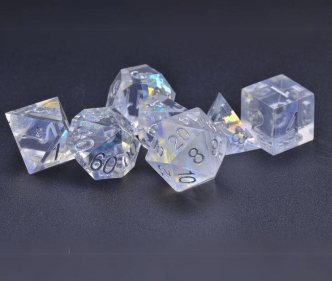 Transparent Glass D20 Dice